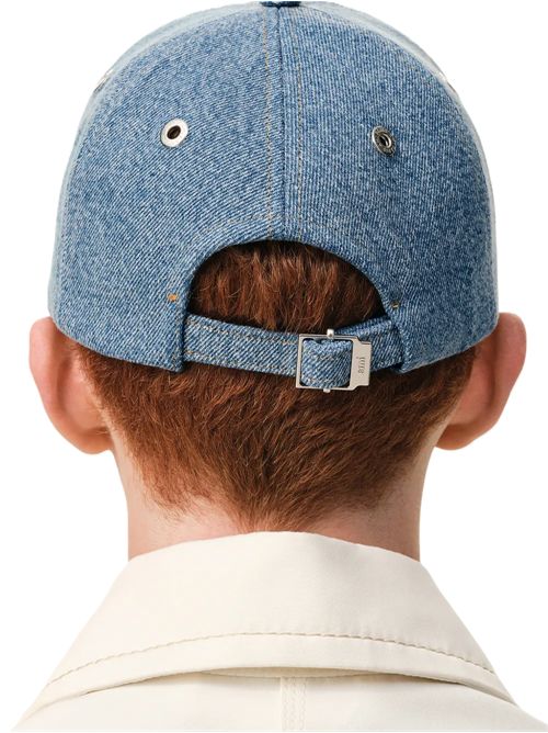 AMI ParisCappello da baseball in cotone denim Ami Paris | UCP264.DE0046480 USED BLUE